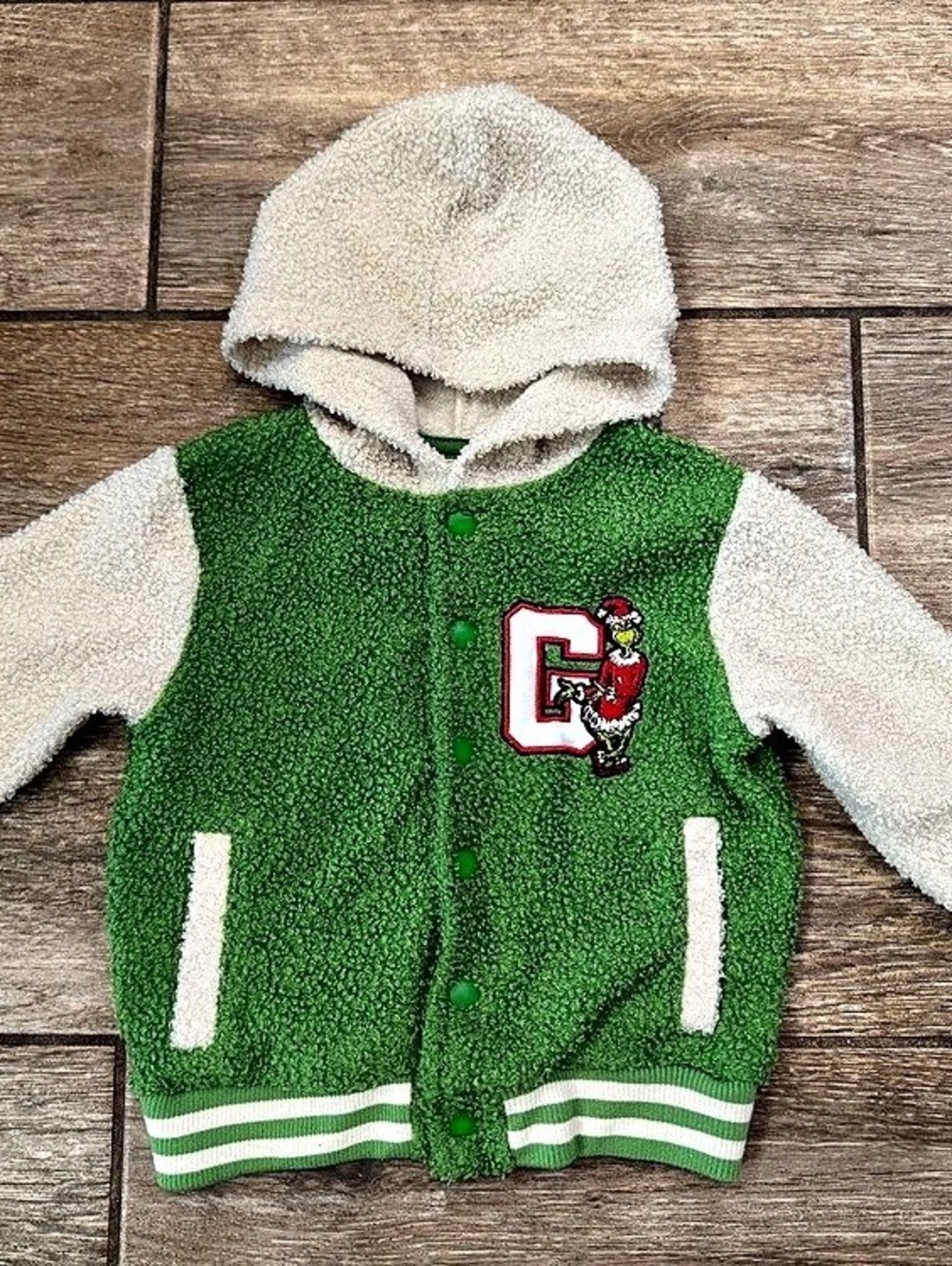 The Grinch varsity jacket Boys 3T Like New